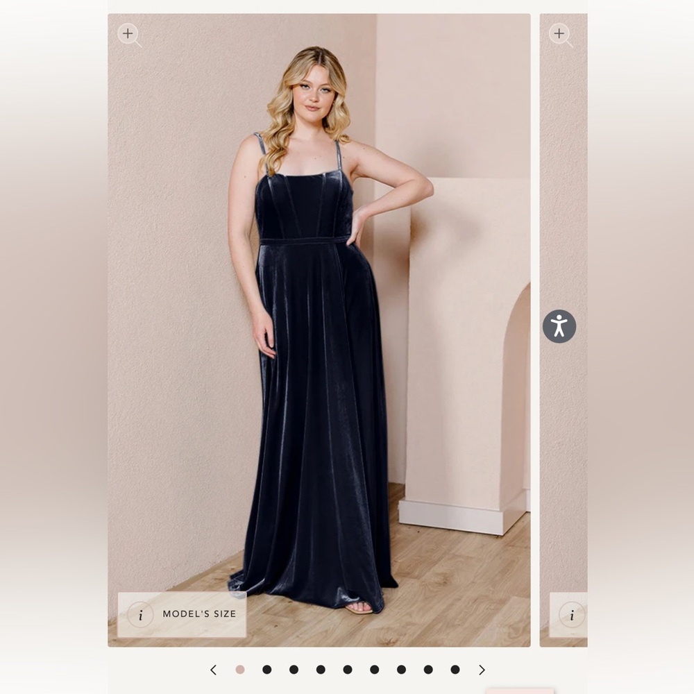 Revelry Nova Velvet Navy Blue Bridesmaid Dress - Size 20